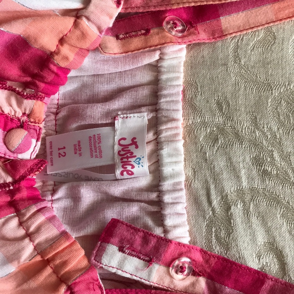 Girls Justice Pink & Tangerine Top - Picture 8 of 8